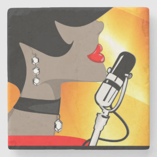 Nightingale Marble Coasters, Music Themed Stone Coaster