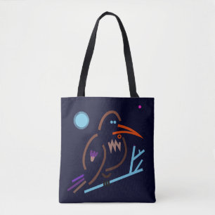 nightingale Modern Art Tote Bag - smilelines