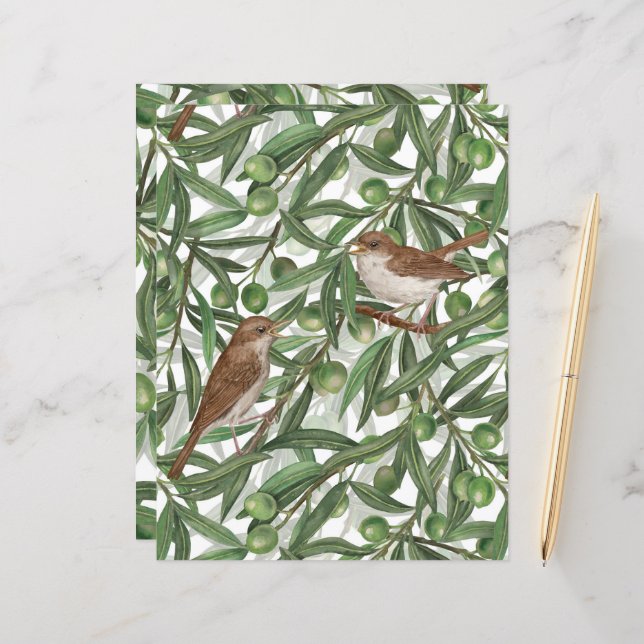 Nightingales in the olive tree (Front/Back In Situ)