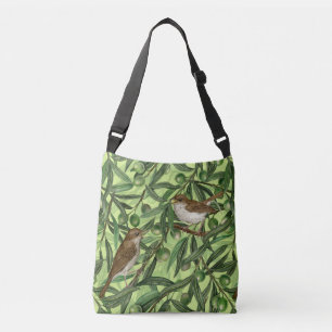 Nightingales in the olive tree 2 crossbody bag