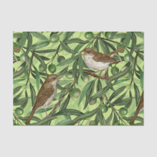 Nightingales in the olive tree 2 tissue paper