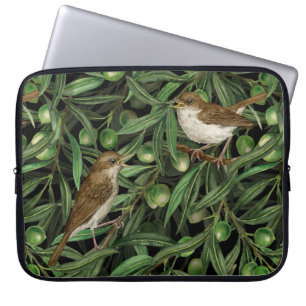 Nightingales in the olive tree 3 laptop sleeve