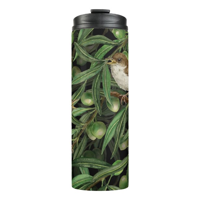 Nightingales in the olive tree 3 thermal tumbler (Front)