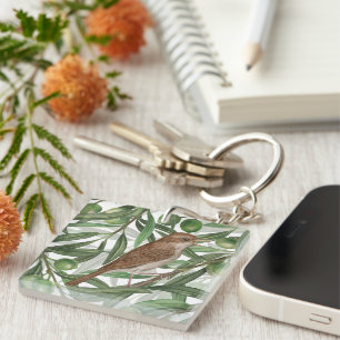 Nightingales in the olive tree keychain