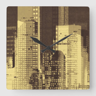 Nightline III Square Wall Clock