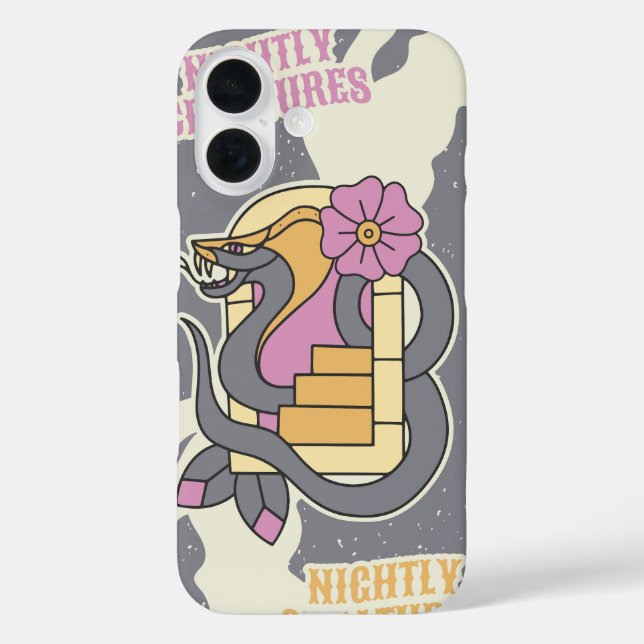 Nightly Creatures – Snake Tattoo Style Case-Mate iPhone Case (Back)
