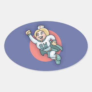 Nightly Nurse! Oval Sticker