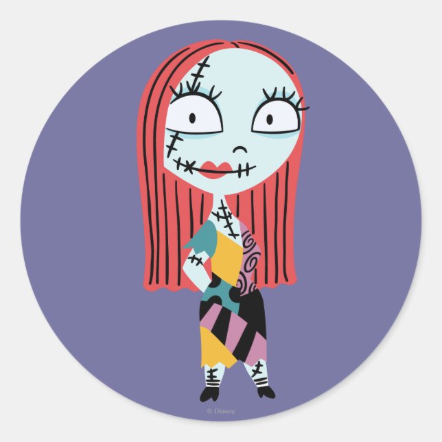 Nightmar Before Christmas | Cute Sally Classic Round Sticker (Front)