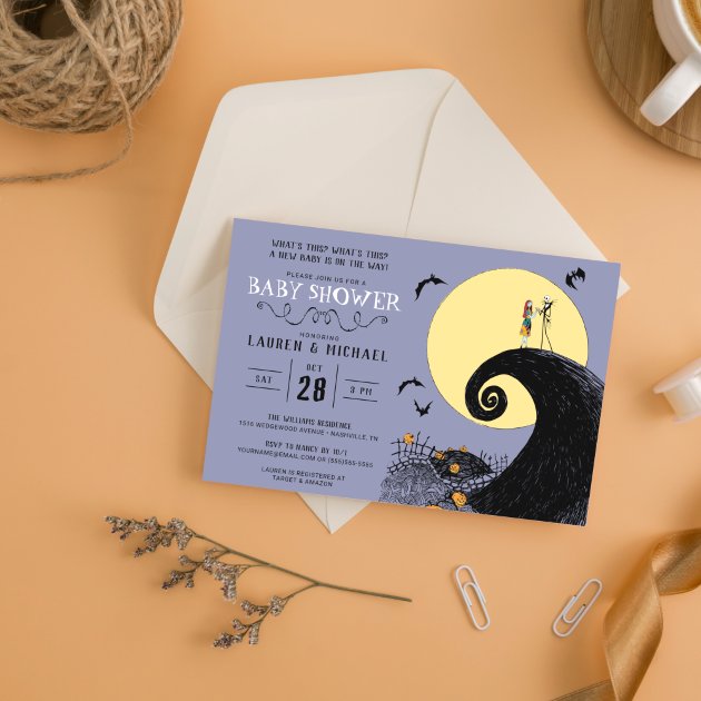 Nightmare Before Christmas Baby Shower Invitation | Zazzle