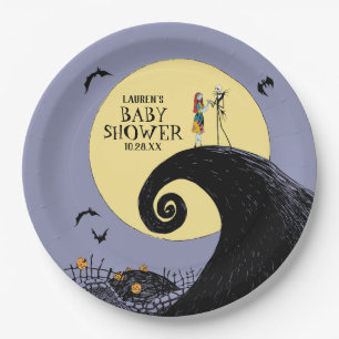 Nightmare Before Christmas Baby Shower Paper Plate