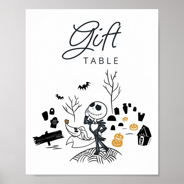 Nightmare Before Christmas Birthday Gift Table Poster (Front)