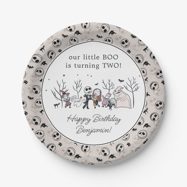 Nightmare Before Christmas Boo Crew Birthday Paper Plate (Front)