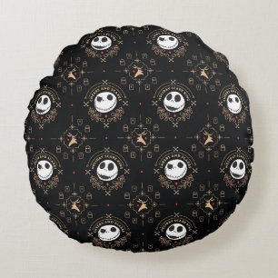 Nightmare Before Christmas   Cheers and Scares Round Pillow