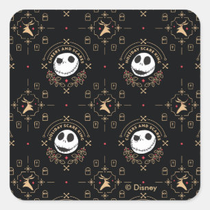 Nightmare Before Christmas Cheers and Scares Square Sticker