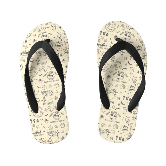 Nightmare Before Christmas | Everyday Is Halloween Kid's Flip Flops (Footbed)