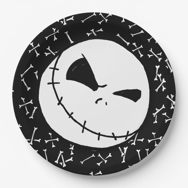 Nightmare Before Christmas Halloween Party Paper Plate (Front)