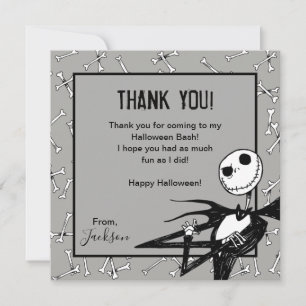 Nightmare Before Christmas Halloween Thank You Card