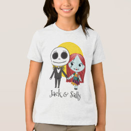 Nightmare Before Christmas | Jack & Sally Emoji 2 Tri-Blend Shirt
