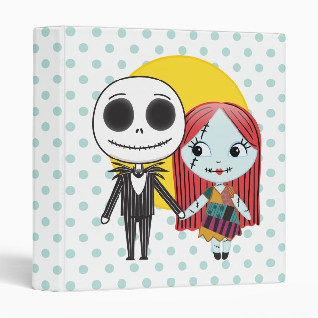 Nightmare Before Christmas | Jack & Sally Emoji Binder (Front/Spine)