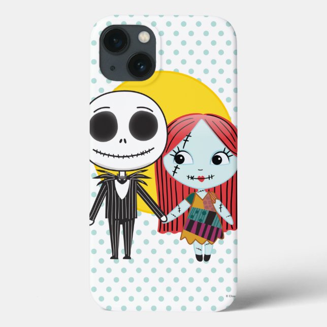 Nightmare Before Christmas | Jack & Sally Emoji Case-Mate iPhone Case (Back)