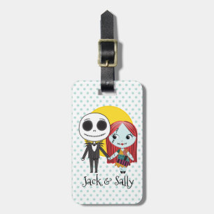 Nightmare Before Christmas Jack & Sally Emoji Luggage Tag