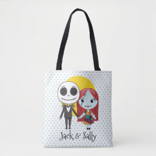 Nightmare Before Christmas   Jack & Sally Emoji Tote Bag