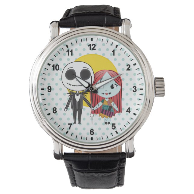Nightmare Before Christmas | Jack & Sally Emoji Watch (Front)