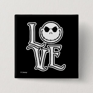 Nightmare Before Christmas - LOVE 2 Inch Square Button