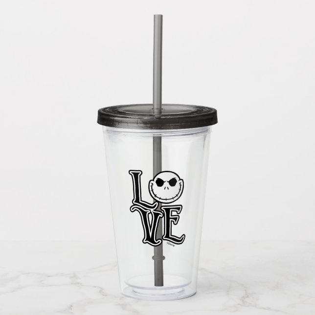 Nightmare Before Christmas - LOVE Acrylic Tumbler (Front)