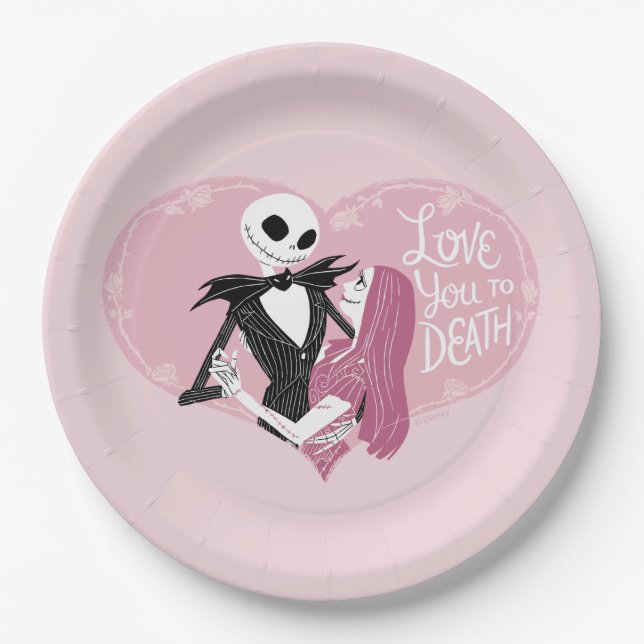 Nightmare Before Christmas | Love You To Death Paper Plate (Front)