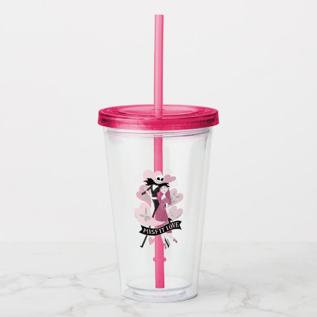 Nightmare Before Christmas | Misfit Love Acrylic Tumbler (Front)