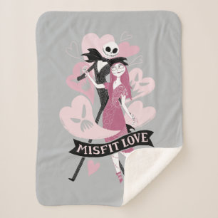 Nightmare Before Christmas   Misfit Love Sherpa Blanket
