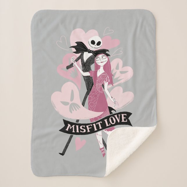 Nightmare Before Christmas | Misfit Love Sherpa Blanket (Front)