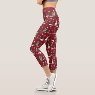 Nightmare Before Christmas Nutcracker Pattern Capri Leggings