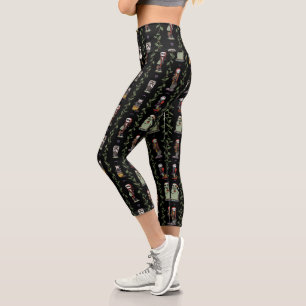 Nightmare Before Christmas   Nutcracker Pattern Capri Leggings