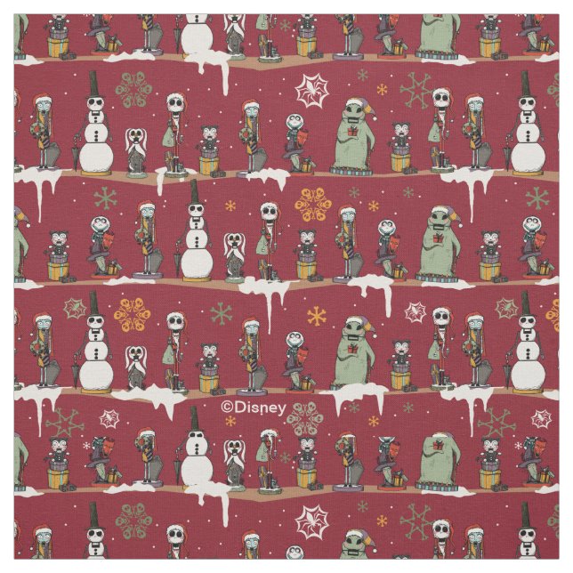 Nightmare Before Christmas Nutcracker Pattern Fabric (Swatch)