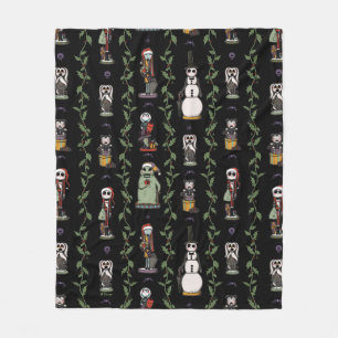 Nightmare Before Christmas   Nutcracker Pattern Fleece Blanket