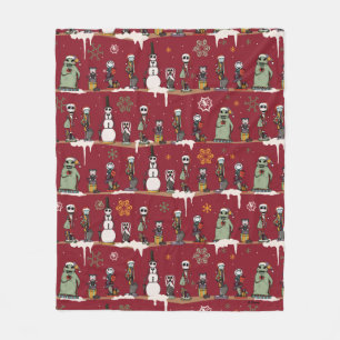 Nightmare Before Christmas Nutcracker Pattern Fleece Blanket