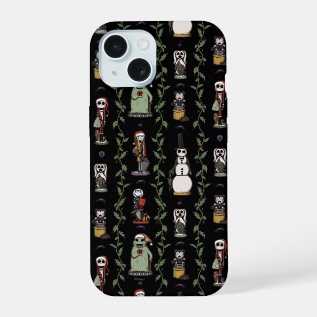 Nightmare Before Christmas | Nutcracker Pattern iPhone 15 Case (Back)
