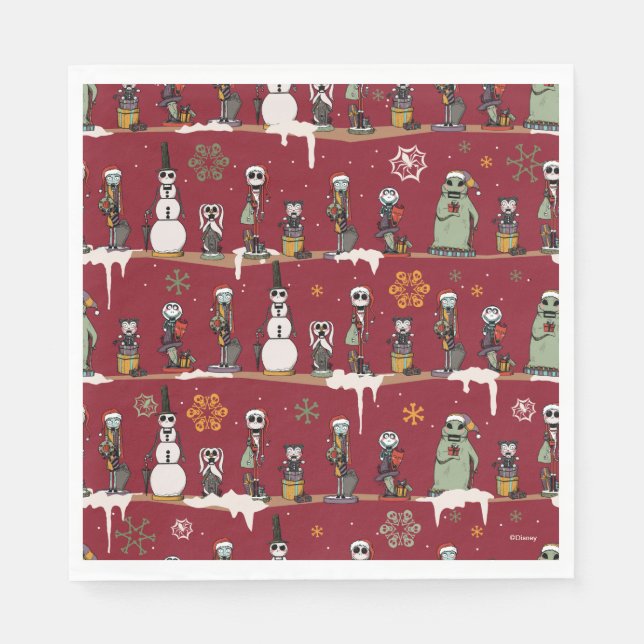 Nightmare Before Christmas Nutcracker Pattern Napkin (Front)