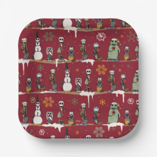 Nightmare Before Christmas Nutcracker Pattern Paper Plate