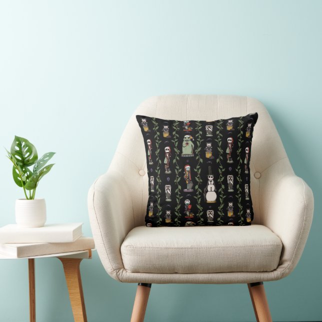 Nightmare Before Christmas | Nutcracker Pattern Throw Pillow (Chair)