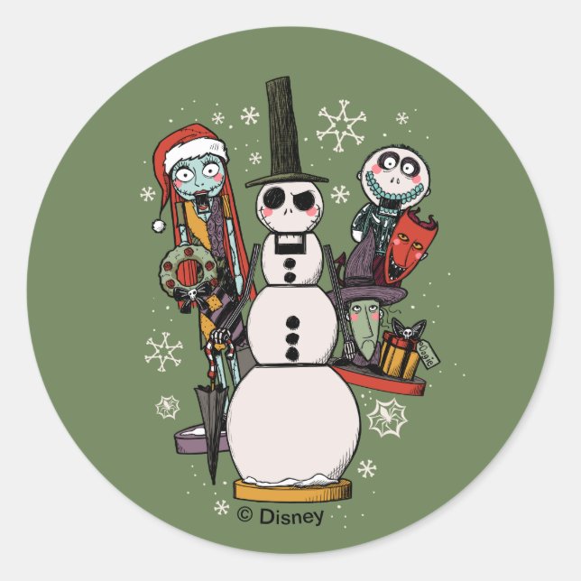Nightmare Before Christmas | Nutcracker Trio Classic Round Sticker (Front)
