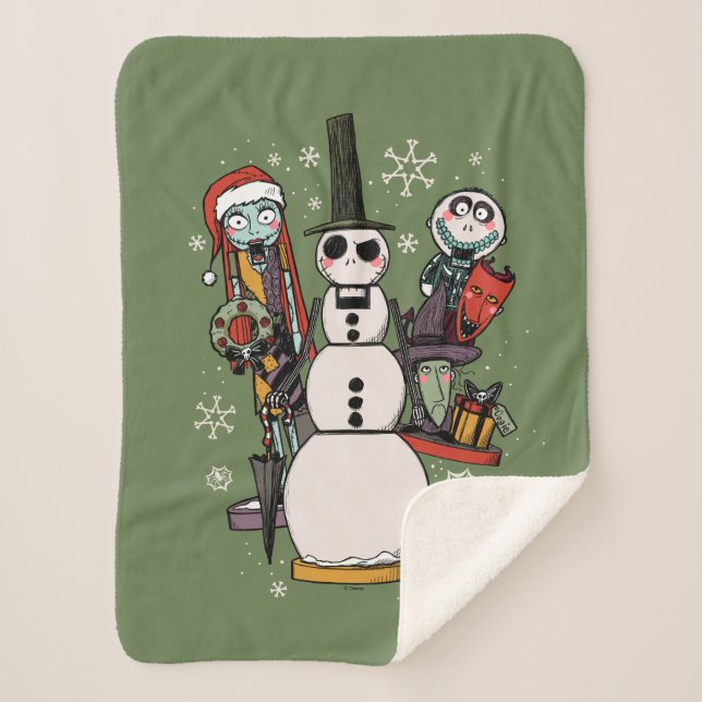 Nightmare Before Christmas | Nutcracker Trio Sherpa Blanket (Front)