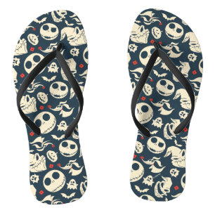 Nightmare Before Christmas   Oh What Joy - Pattern Flip Flops