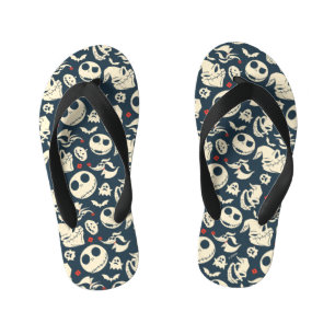 Nightmare Before Christmas   Oh What Joy - Pattern Kid's Flip Flops