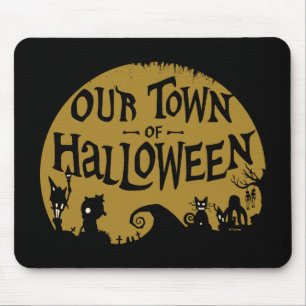 Nightmare Before Christmas   Our Town Of Halloween Mouse Pad