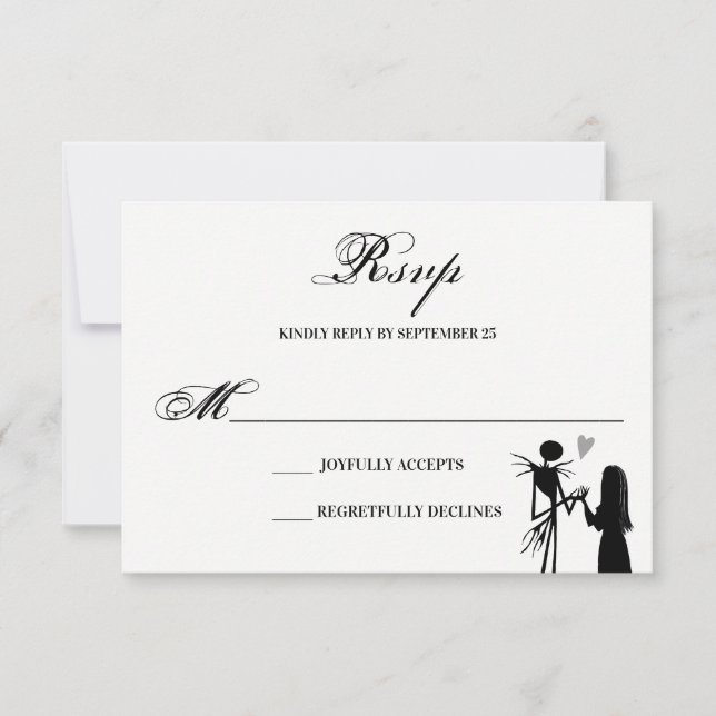 Nightmare Before Christmas - RSVP Card (Front)