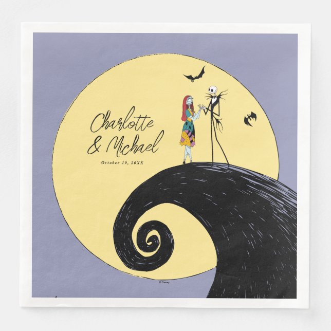 Nightmare Before Christmas Save the Date Napkin (Front)