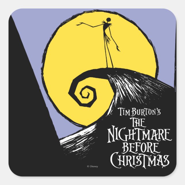 Nightmare Before Christmas Square Sticker (Front)